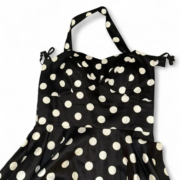 Modcloth IXIA polka dot Traveling Cupcake Dress SZ M - Picture 4 of 8